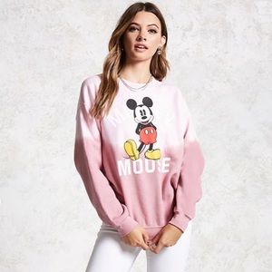 mickey mouse tie dye hoodie forever 21